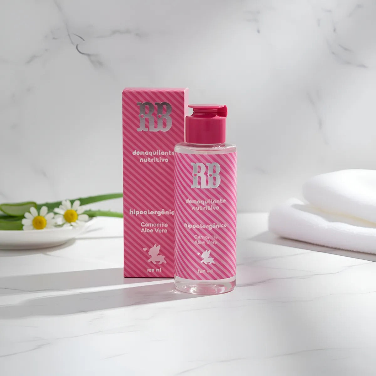 Demaquilante Nutritivo – Loção – Todo tipo de pele – Hipoalergênico 120ML Rebecca Bonbon RB12