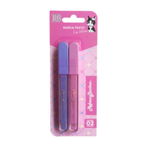 Marca-Texto 2 Cores Lilás/Rosa RB
