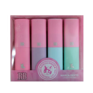 Marca Texto Douceur de Paris Ponta Soft C/4 Cores Rebecca Bonbon RB1404